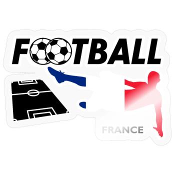 Fußball Fieber Frankreich - Sticker Größe S (10 x 10 cm) - Transparent glänzend - Vorne