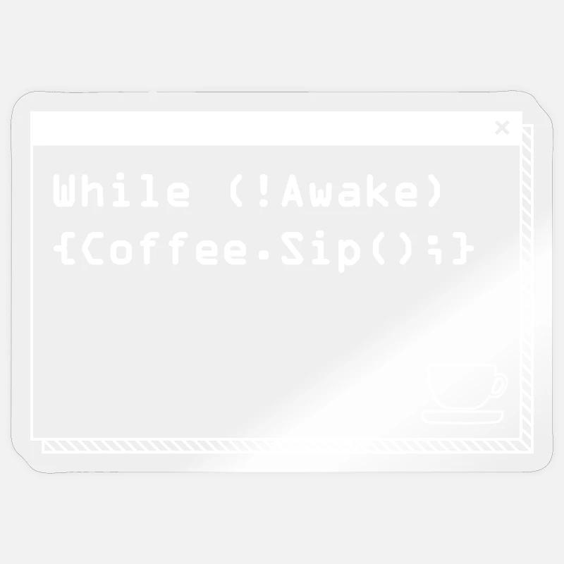 Aus Kaffee Code generieren Programmierer Sticker Größe S (10 x 10 cm)