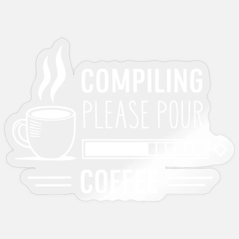 Aus Kaffee Code generieren Programmierer Sticker Größe S (10 x 10 cm)