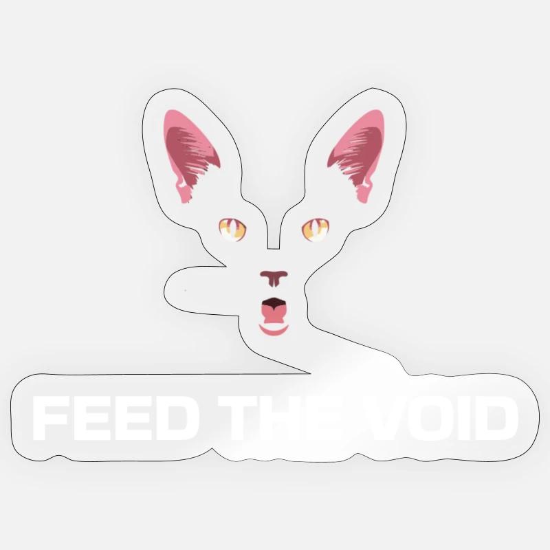 Feed the void - Sticker Größe S (10 x 10 cm) - Transparent glänzend