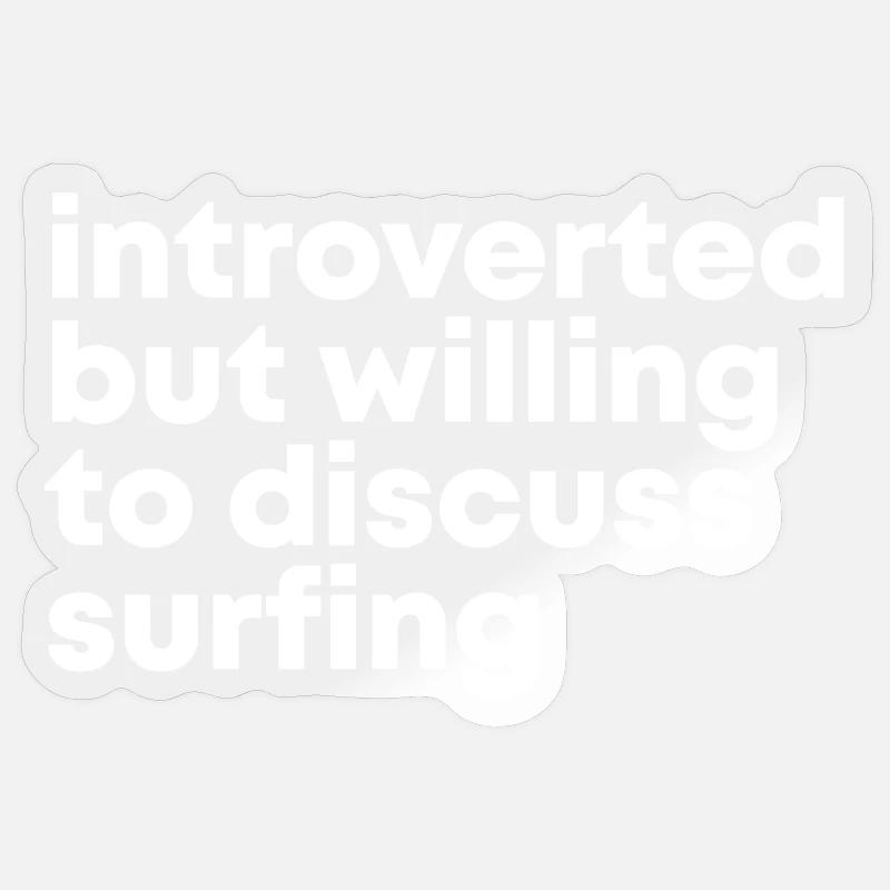 Surfer - Sticker size S (10 x 10 cm) - transparent glossy