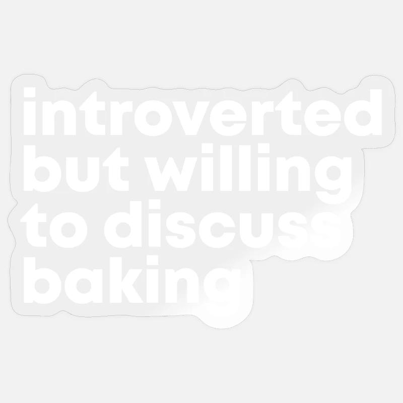 Backen - Sticker Größe S (10 x 10 cm) - Transparent glänzend