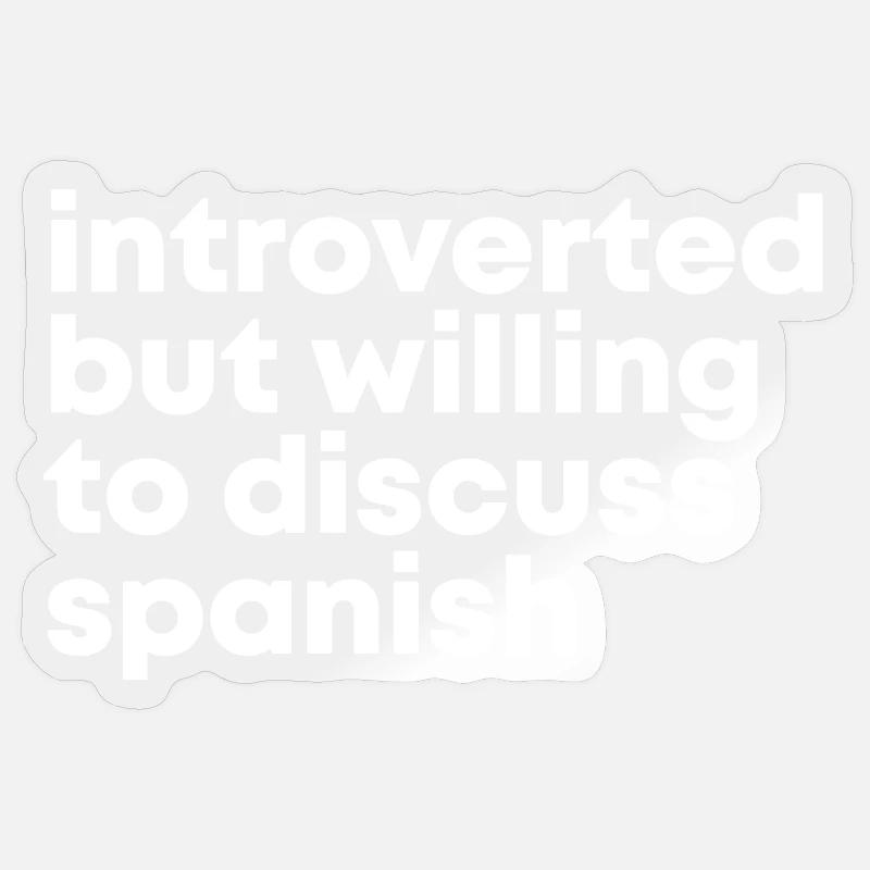 Spanish - Sticker size S (10 x 10 cm) - transparent glossy