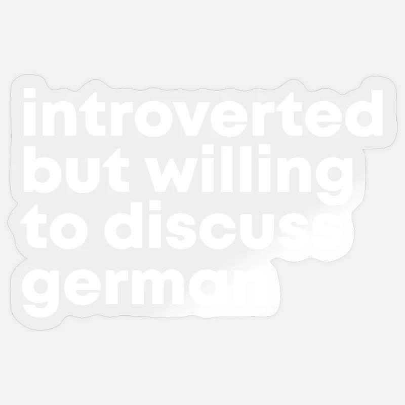 Deutsch - Sticker Größe S (10 x 10 cm) - Transparent glänzend