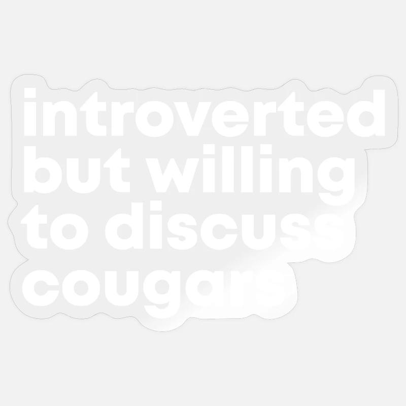 cougar - Sticker taille S (10 x 10 cm) - brillant transparent