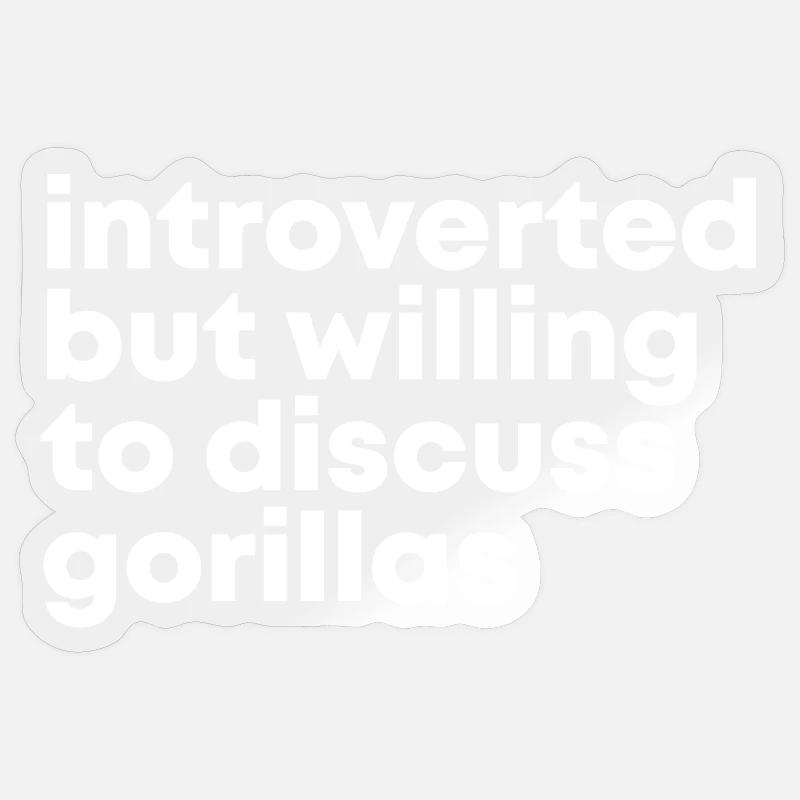 Gorilla - Sticker Größe S (10 x 10 cm) - Transparent glänzend