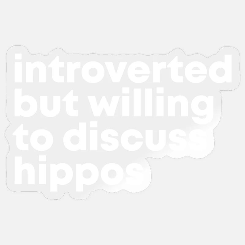 Nilpferd - Sticker Größe S (10 x 10 cm) - Transparent glänzend