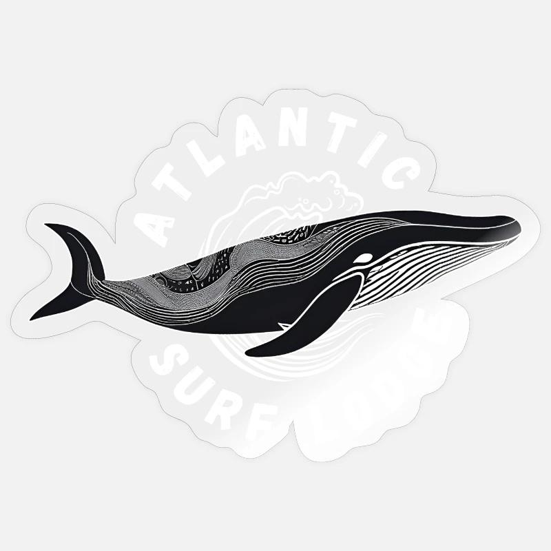 Atlantic Surf Lodge - Sticker size S (10 x 10 cm) - transparent glossy