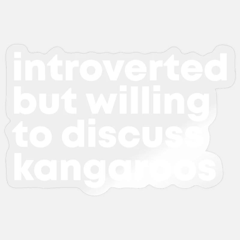 Kangaroo - Sticker size S (10 x 10 cm) - transparent glossy
