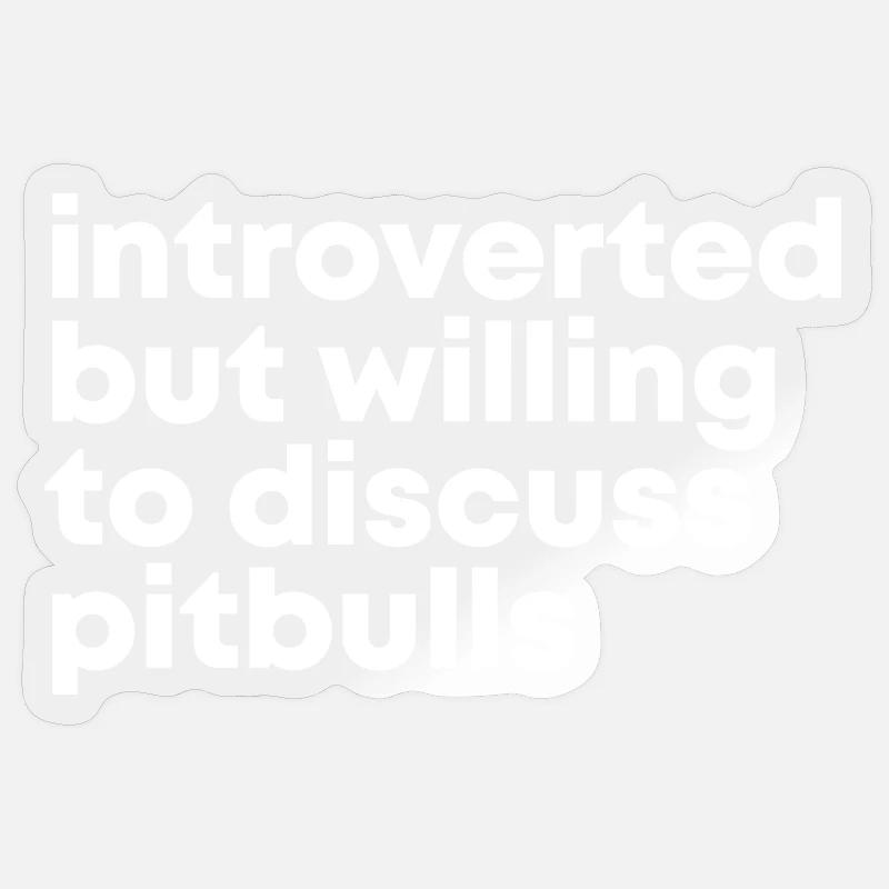 Pitbull - Sticker Größe S (10 x 10 cm) - Transparent glänzend