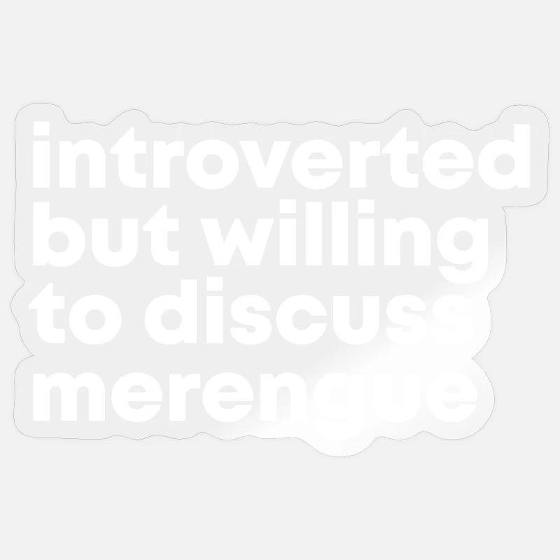 Merengue - Sticker Größe S (10 x 10 cm) - Transparent glänzend
