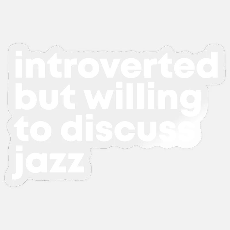 jazz - Sticker taille S (10 x 10 cm) - brillant transparent