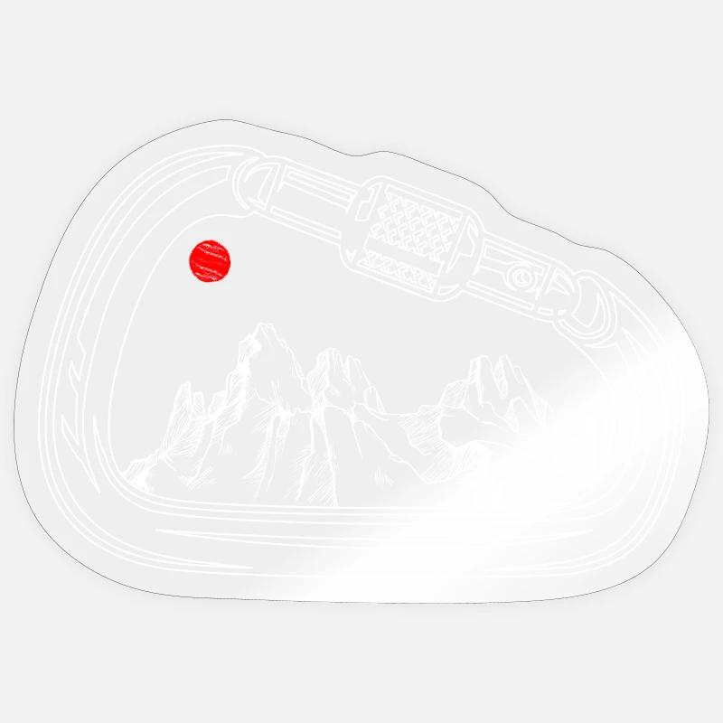 Mountain Vista in Gear Ring - Sticker size S (10 x 10 cm) - transparent glossy