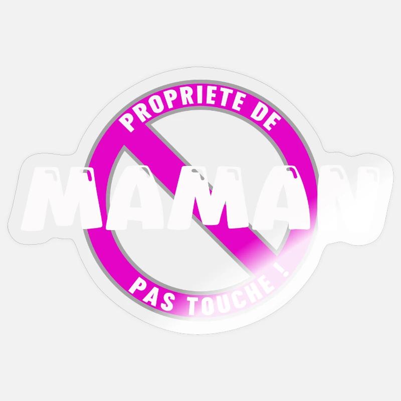 Mamas Eigentum, Weiß Sticker Größe S (10 x 10 cm)