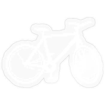 Retro Fahrrad Linie Kunst Design - Sticker Größe S (10 x 10 cm) - Transparent glänzend - Vorne