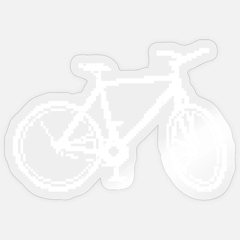 Retro Bicycle Line Art Design Sticker size S (10 x 10 cm)