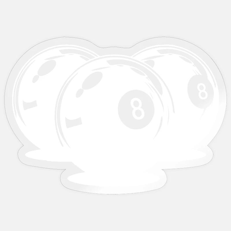Dessin de boules de billard Sticker taille S (10 x 10 cm)