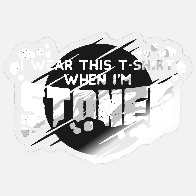 Comic Bold Statement T-Shirt Design Sticker size S (10 x 10 cm)