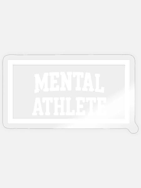 Mental Athlete Fettes Typografie-Design - Sticker Größe S (10 x 10 cm) - Transparent glänzend