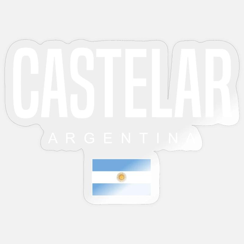 Castelar Argentina Argentinian - Sticker size S (10 x 10 cm) - transparent glossy