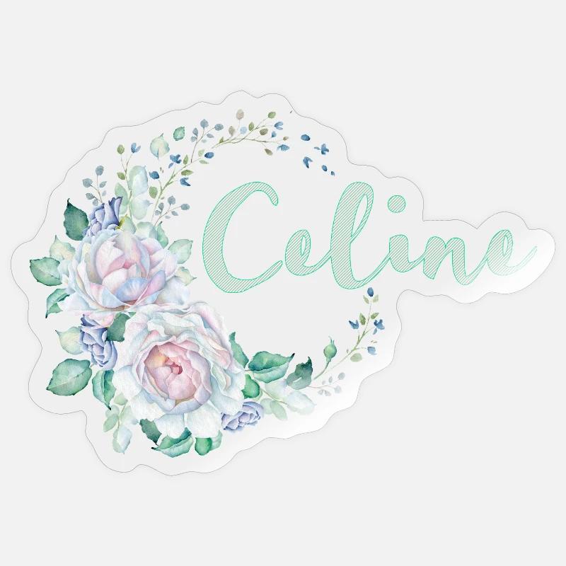 Für Celine - Sticker Größe S (10 x 10 cm) - Transparent glänzend