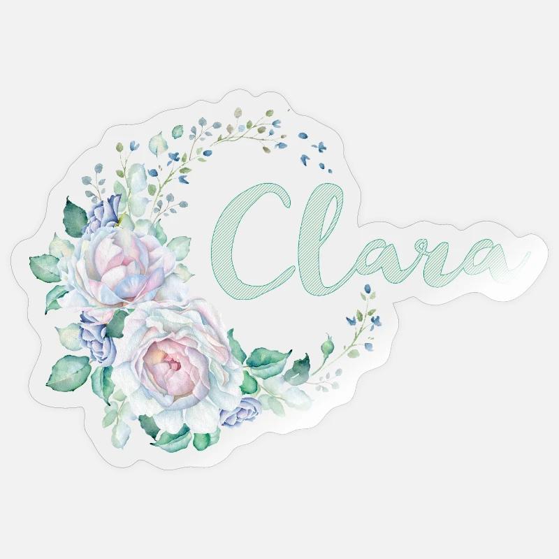 Pour Clara - Sticker taille S (10 x 10 cm) - brillant transparent