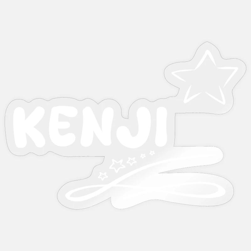 Geschenk Kenji - Sticker Größe S (10 x 10 cm) - Transparent glänzend