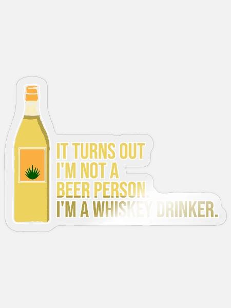 Whiskey Spruch Whiskeytrinker Whiskeyliebhaber - Sticker Größe S (10 x 10 cm) - Transparent glänzend