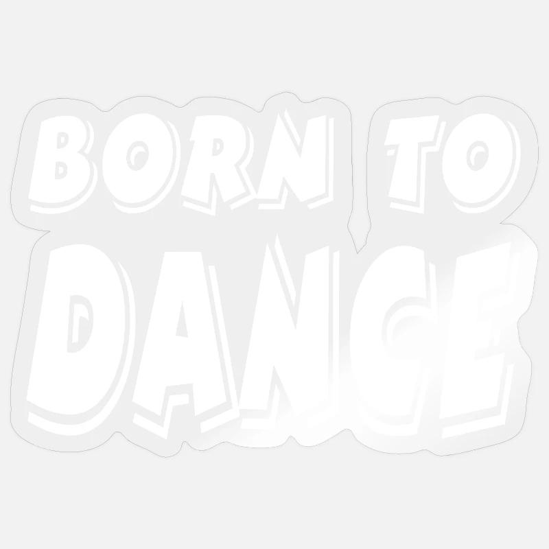 Danser - Sticker taille S (10 x 10 cm) - brillant transparent