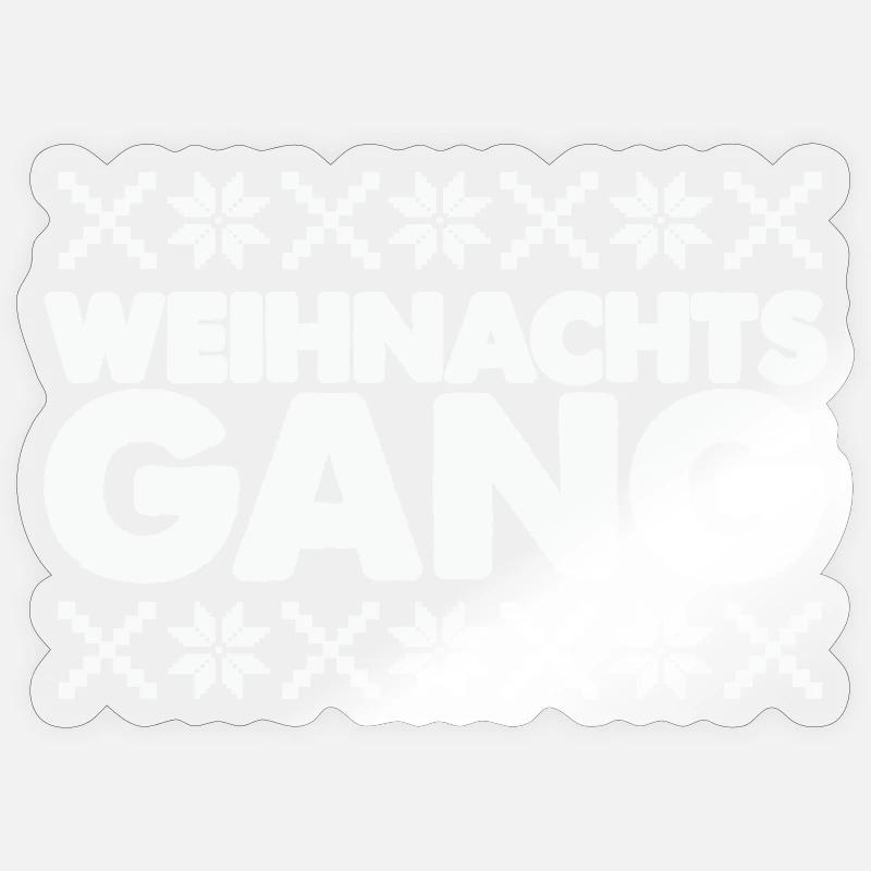 Christmas Aisle Norway Pattern - Sticker size S (10 x 10 cm) - transparent glossy
