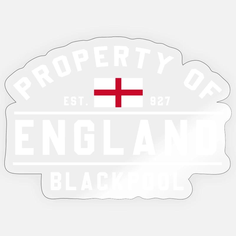 Drapeau de l’Angleterre Blackpool Emblem Sticker taille S (10 x 10 cm)