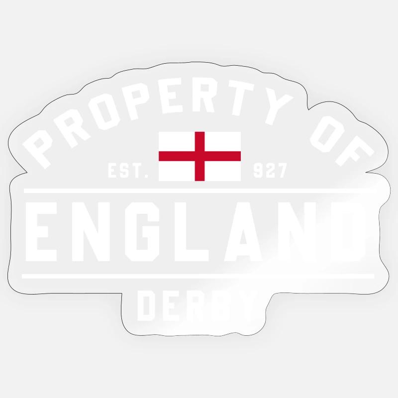 England Flag Derby Pattern - Sticker size S (10 x 10 cm) - transparent glossy