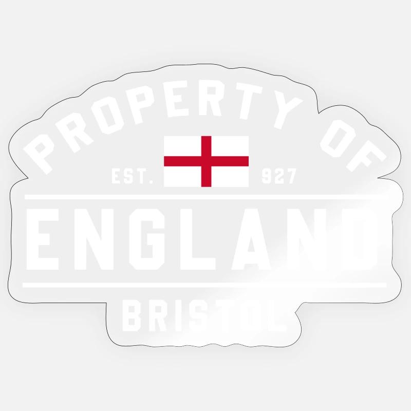 Angleterre Bristol Drapeau Design graphique Sticker taille S (10 x 10 cm)