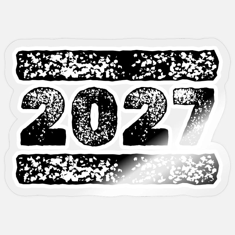 2027 - Sticker taille S (10 x 10 cm) - brillant transparent