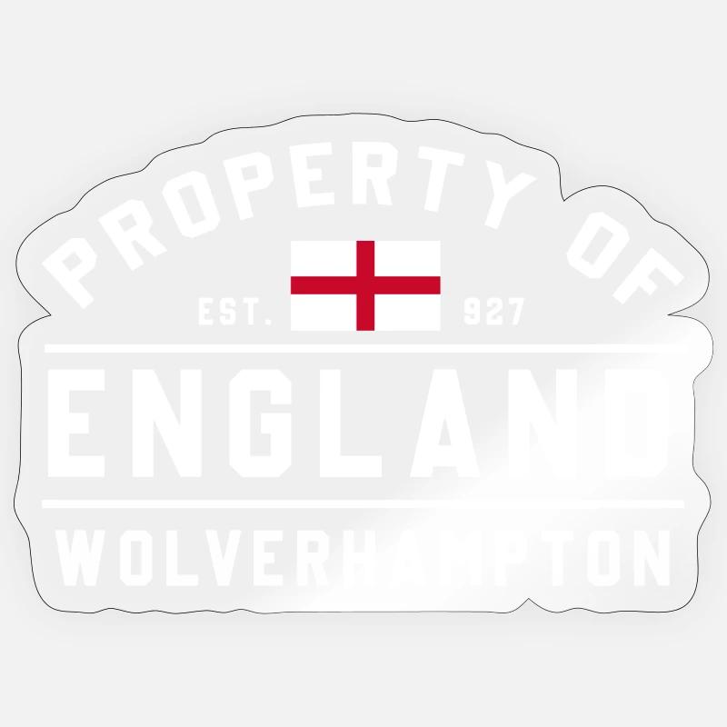 Englands Besitzer: Wolverhampton - Sticker Größe S (10 x 10 cm) - Transparent glänzend