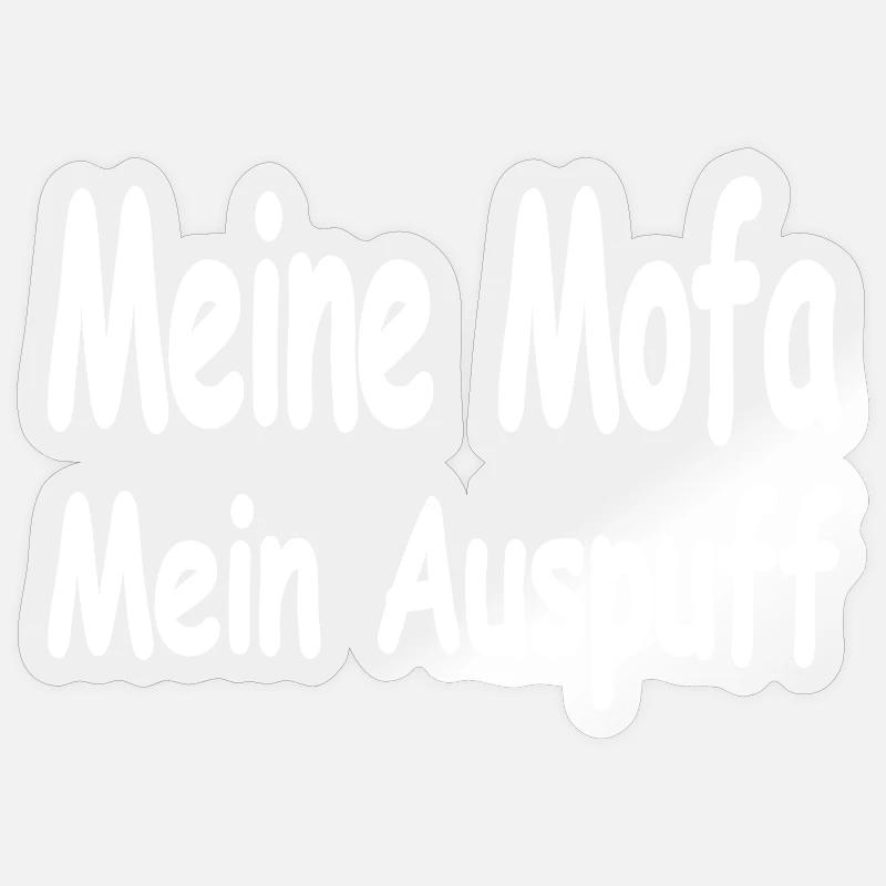 Mofa - Sticker Größe S (10 x 10 cm) - Transparent glänzend