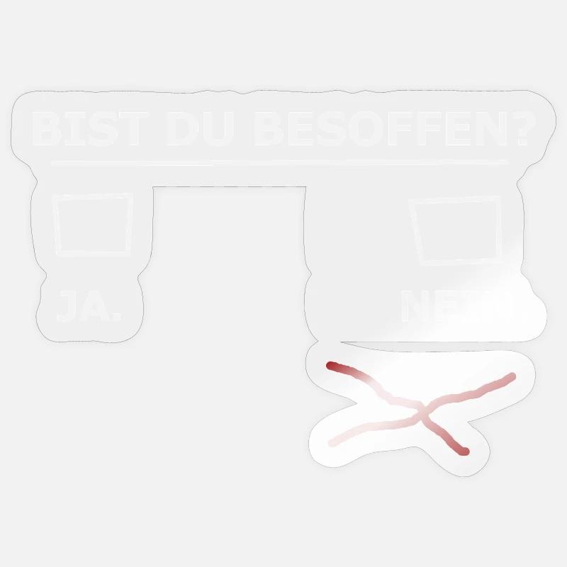 Beer drunk Sticker size S (10 x 10 cm)