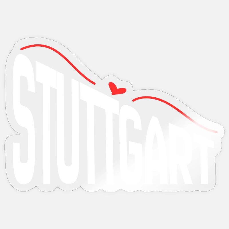 Stuttgart - Sticker size S (10 x 10 cm) - transparent glossy