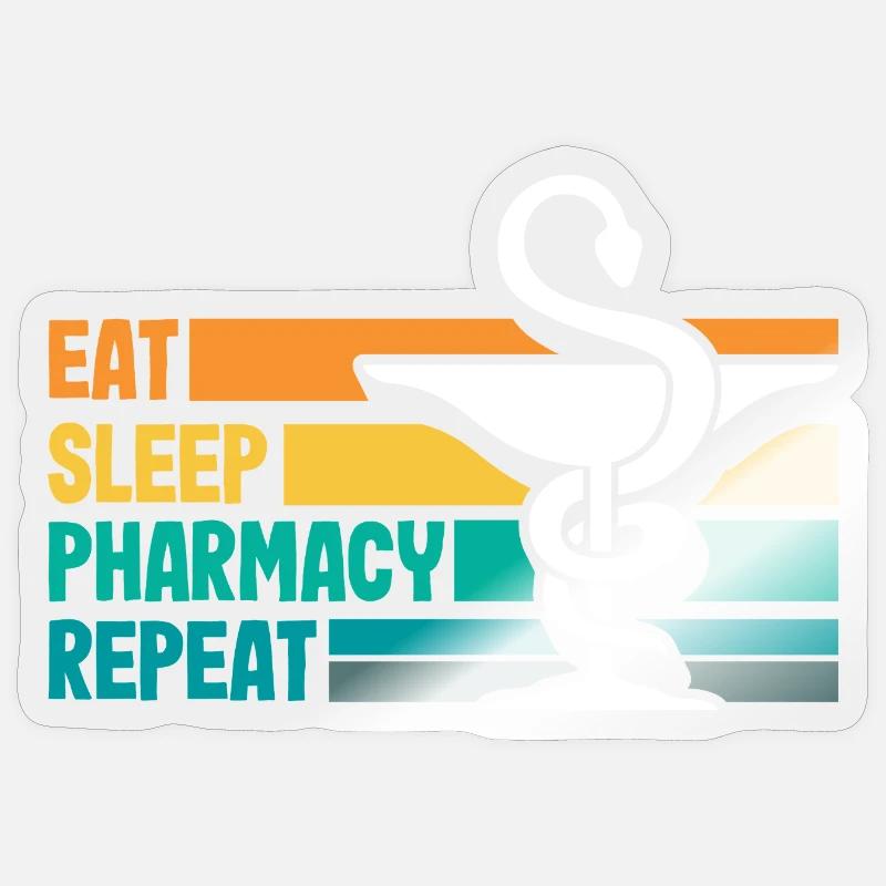 Pharmacien Technicien Pharmaceutique - Sticker taille S (10 x 10 cm) - brillant transparent