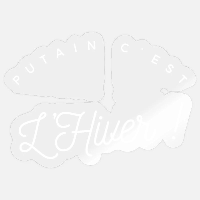 Nervenkitzel einer Wintersaison - Sticker Größe S (10 x 10 cm) - Transparent glänzend