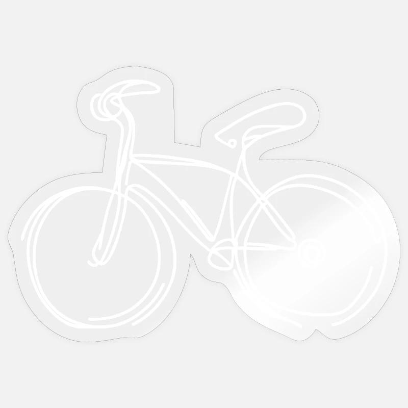 Bicycle Sketch - Sticker size S (10 x 10 cm) - transparent glossy