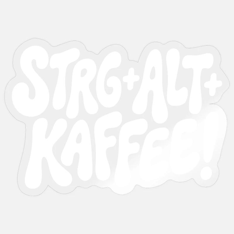 Ctrl Alt Coffee Design - Sticker size S (10 x 10 cm) - transparent glossy