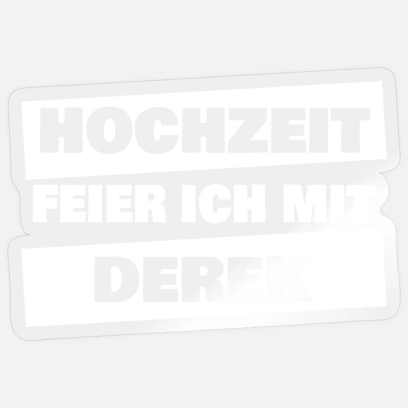 JGA Derek - Sticker Größe S (10 x 10 cm) - Transparent glänzend