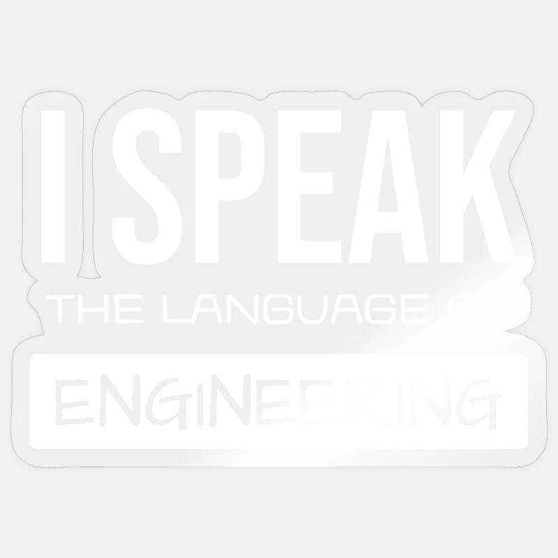 I Speak Engineering Glyphs - Sticker size S (10 x 10 cm) - transparent glossy