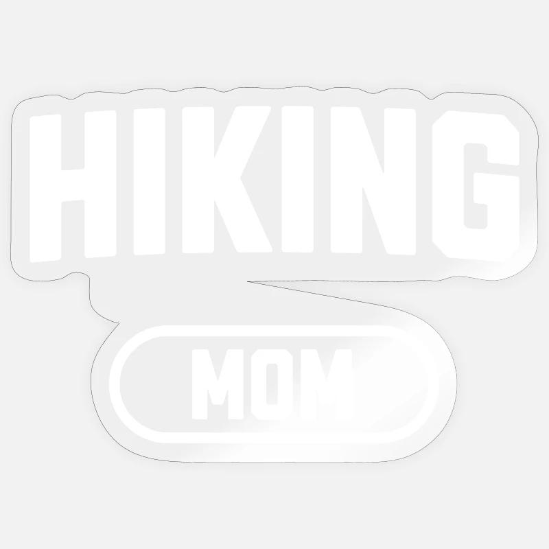 Maman randonneuse - Sticker taille S (10 x 10 cm) - brillant transparent