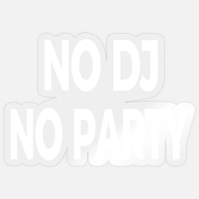 Party - Sticker Größe S (10 x 10 cm) - Transparent glänzend