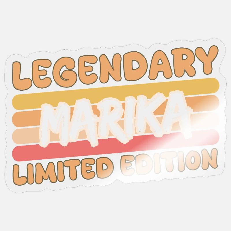 Marika as Legendary - Sticker size S (10 x 10 cm) - transparent glossy