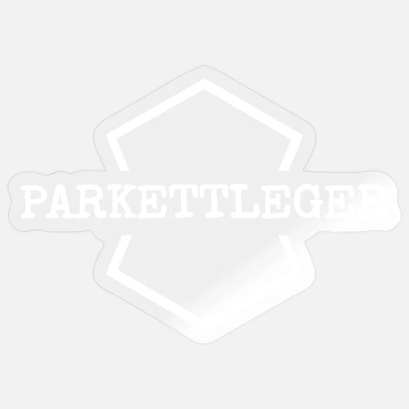 Couche de parquet comme travail - Sticker taille S (10 x 10 cm) - brillant transparent