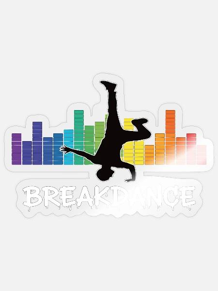 Breakdance Streetstyle Hip Hop DJ Dance - Sticker Größe S (10 x 10 cm) - Transparent glänzend