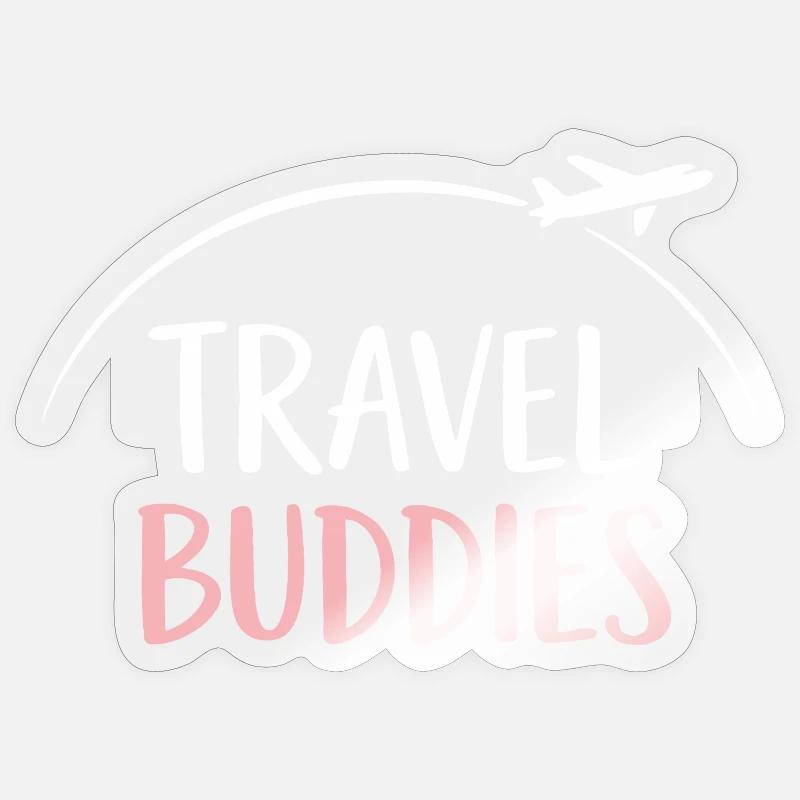 Compagnons de voyage - Sticker taille S (10 x 10 cm) - brillant transparent
